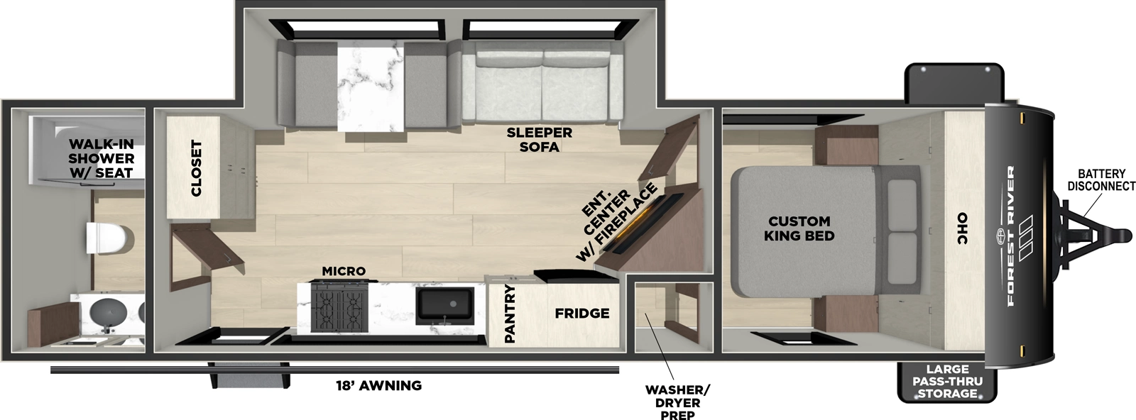 Vibe 2600RB Floorplan